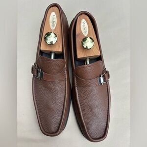 Authentic Salvatore Ferragamo leather mens loafers size 12